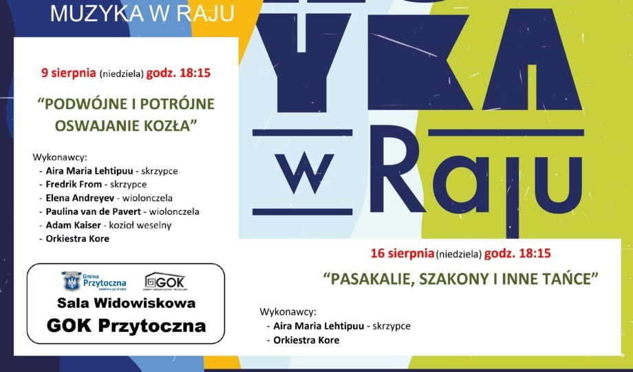Zdjęcie do &bdquo;Muzyka w Raju 2020&rdquo; w sieci&hellip; ale nie tylko