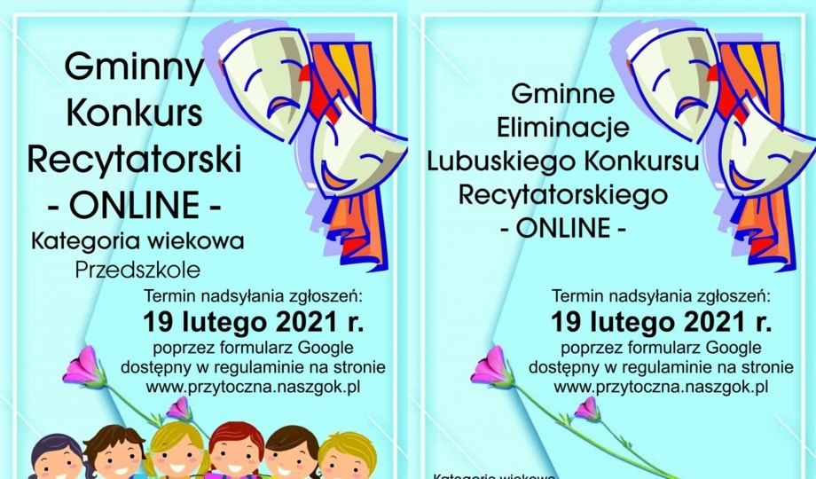 Zdjęcie do Gminny Konkurs Recytatorski dla kategorii wiekowej przedszkole oraz Gminne Eliminacje Lubuskiego Konkursu Recytatorskiego - ONLINE
