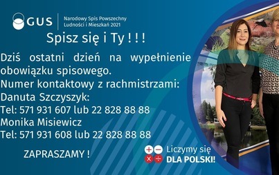 Zdjęcie do UWAGA‼ Ostatnia szansa na udział w Narodowym Spisie Powszechnym Ludności i Mieszkań❗