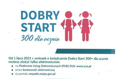 Zdjęcie do Zapraszamy na spotkanie z ekspertem ZUS - Dobry Start 300 + 