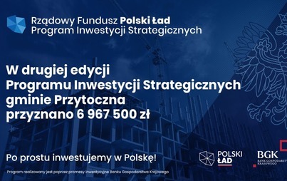Zdjęcie do Środki przyznane gminie Przytoczna z Rządowego Funduszu Polski Ład