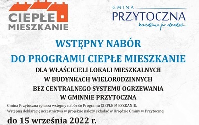 Zdjęcie do WSTĘPNY NAB&Oacute;R do Programu &bdquo;Ciepłe Mieszkanie&rdquo; &ndash; do 15 września 