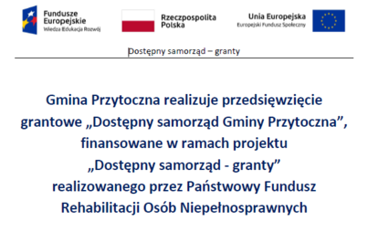 Zdjęcie do &bdquo;Dostępny samorząd Gminy Przytoczna&rdquo;