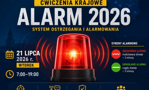 Zdjęcie do ĆWICZENIA SYSTEMU ALARMOWANIA &bdquo;ALARM 2026&rdquo;. USŁYSZYSZ SYRENY &ndash; TO TYLKO ĆWICZENIA