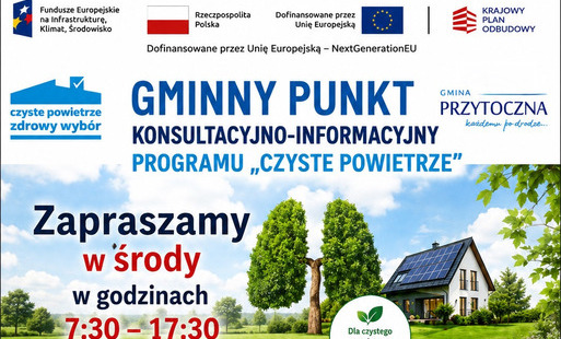 Zdjęcie do Zmiana organizacji dyżur&oacute;w Punktu Konsultacyjno-Informacyjnego Programu &bdquo;Czyste Powietrze&rdquo;