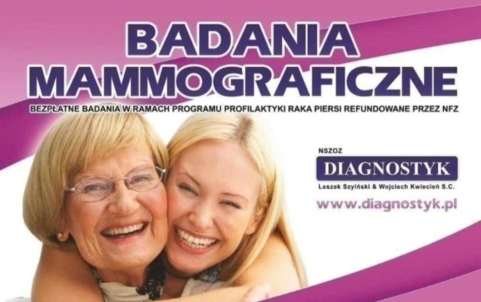 BADANIA MAMMOGRAFICZNE W PRZTOCZNEJ